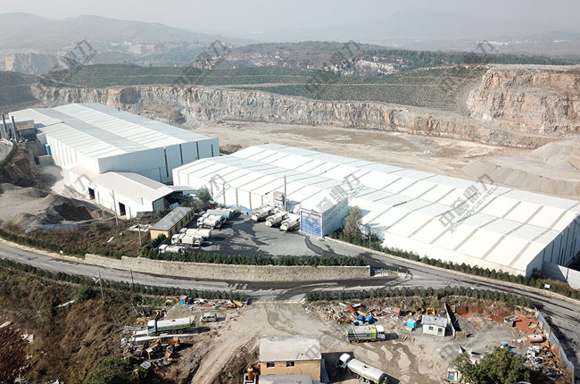 凱運達石料廠時產1000噸智能化骨料生產線項目航拍圖
