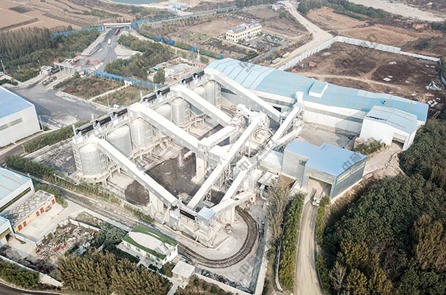 玫瑰建材智能化砂石生產線現場航拍圖