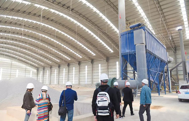 參觀藍天環保多位一體項目建材生產工藝