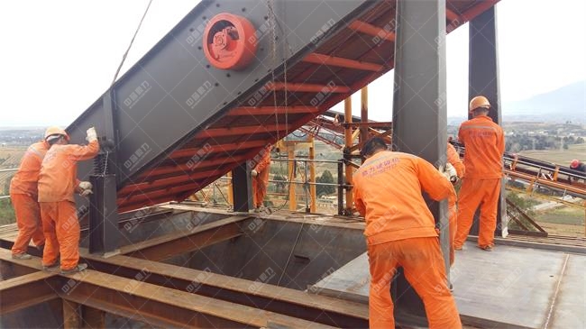 振動篩安裝現場