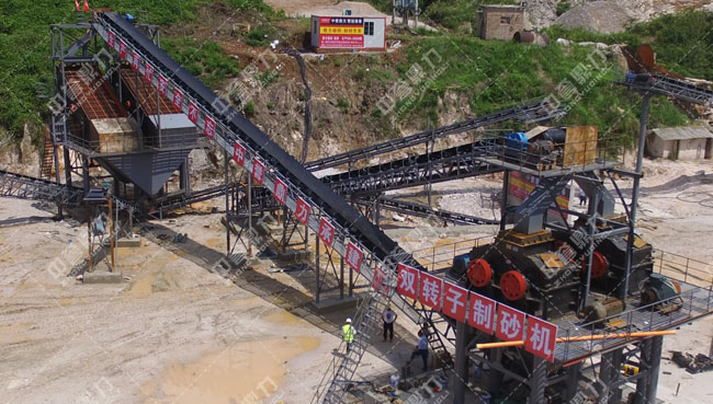 錘式制砂機使用現場-制砂生產線 錘式制砂機使用現場-制砂生產線