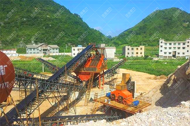 貴州某碎石制砂生產(chǎn)線現(xiàn)場