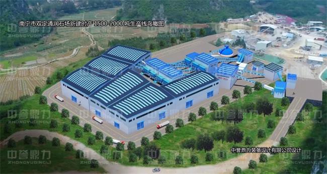 采石場(chǎng)生產(chǎn)線鳥瞰圖